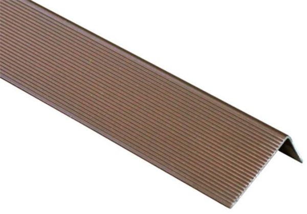 Угол завершающий алюминиевый KRONEX 51,5x30x3000 мм. коричневый купить в Учалах