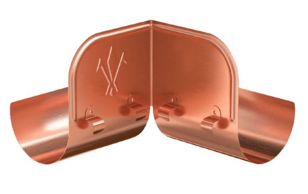 Водосток Aquasistem, система 125x90 - Ограничитель перелива угловой Медь купить в Учалах