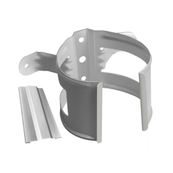 Водосток Grand Line 125x90 – Хомут трубы (на дерево) RAL 9003 купить в Учалах