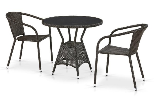 Комплект плетеной мебели AFINA из иск. ротанга T707ANS/Y137C-W53 Brown 2Pcs купить в Учалах