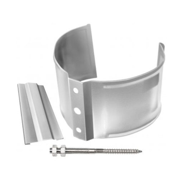 Водосток Grand Line 125x90 – Хомут трубы (на кирпич) RAL 9003 купить в Учалах