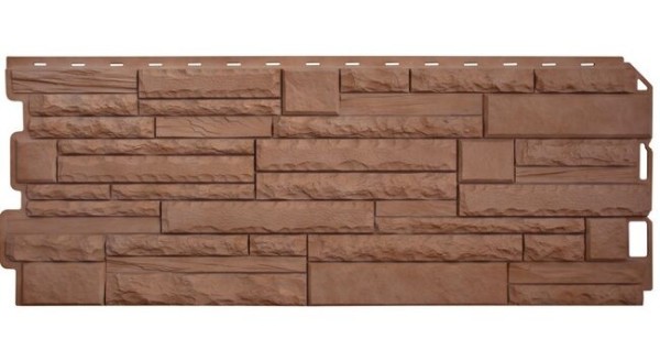 Фасадная панель Альта-Профиль Скалистый камень ЭКО Терракотовый купить в Учалах