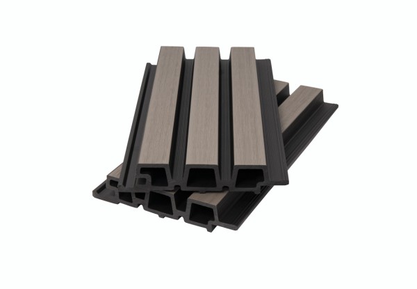 Фасадная панель брусковая двухцветная co-extrusion, snow mix купить в Учалах