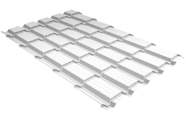 Металлочерепица GL квадро профи 0,5 Satin RAL 9003 сигнальный белый купить в Учалах