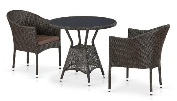 Комплект плетеной мебели AFINA из иск. ротанга T707ANS/Y350-W53 Brown 2Pcs купить в Учалах