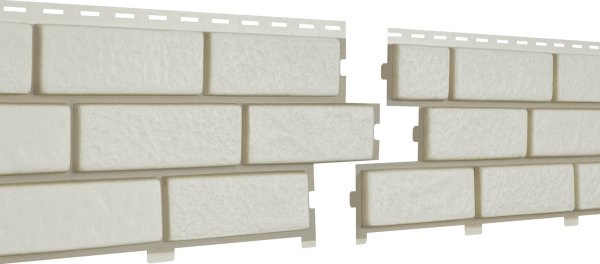 Фасадная панель Ю-Пласт Стоун Хаус Кирпич с декорированным швом Белый купить в Учалах