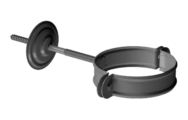 Хомут трубы D90 Döcke STAL PREMIUM Графит, (RAL 7024) купить в Учалах