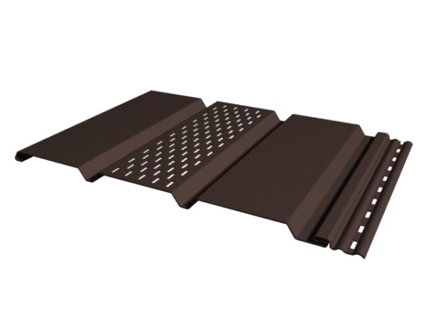 Софит к сайдингу ПЕРФОРАЦИЯ ПО ЦЕНТРУ TECOS ТЁМНЫЙ-КАШТАН купить в Учалах