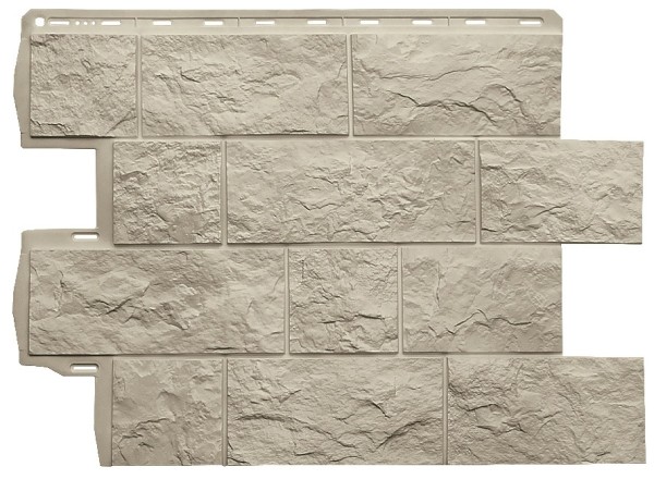 Фасадная панель Альта-Профиль Туф ЭКО Кремовый купить в Учалах