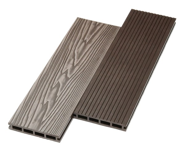 Террасная доска ДПК NanoWood двусторонняя New 3D тиснение + вельвет Венге купить в Учалах