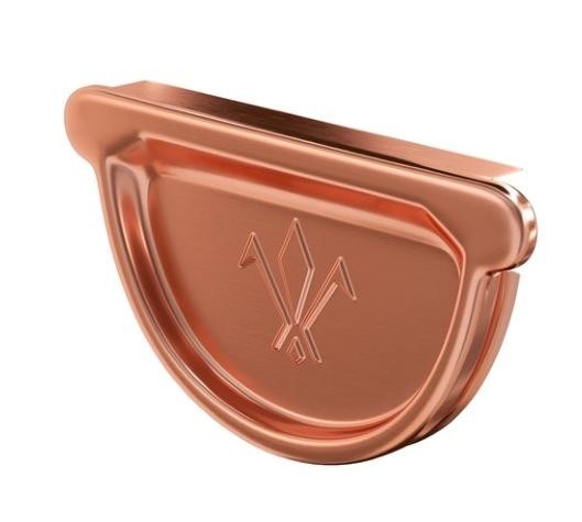 Водосток Aquasistem, система 150/100 - Заглушка желоба универсальная медная купить в Учалах