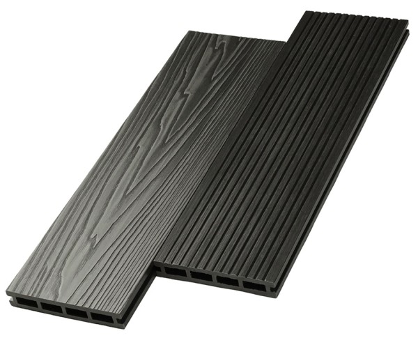 Террасная доска ДПК NanoWood двусторонняя New 3D тиснение + вельвет Графит купить в Учалах