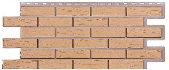 Фасадная панель T-Сайдинг-Кирпич Саман Бежевый купить в Учалах