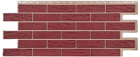 Фасадная панель T-Сайдинг-Кирпич Саман Бордовый купить в Учалах