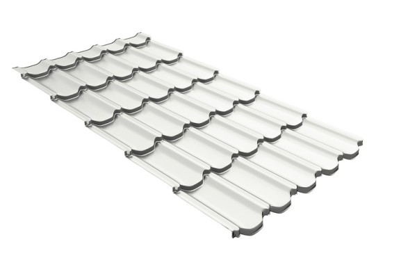 Металлочерепица квинта плюс с 3D резом 0,5 Satin RAL 9003 сигнальный белый купить в Учалах