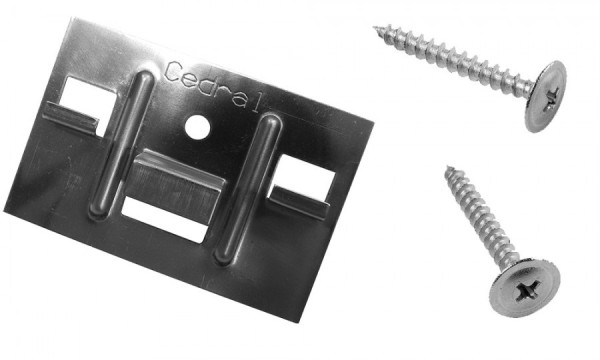 КЛЯММЕР + САМОРЕЗЫ 3,9Х30ММ ДЛЯ CEDRAL CLICK 250 ШТ (ПО ДЕРЕВУ) купить в Учалах