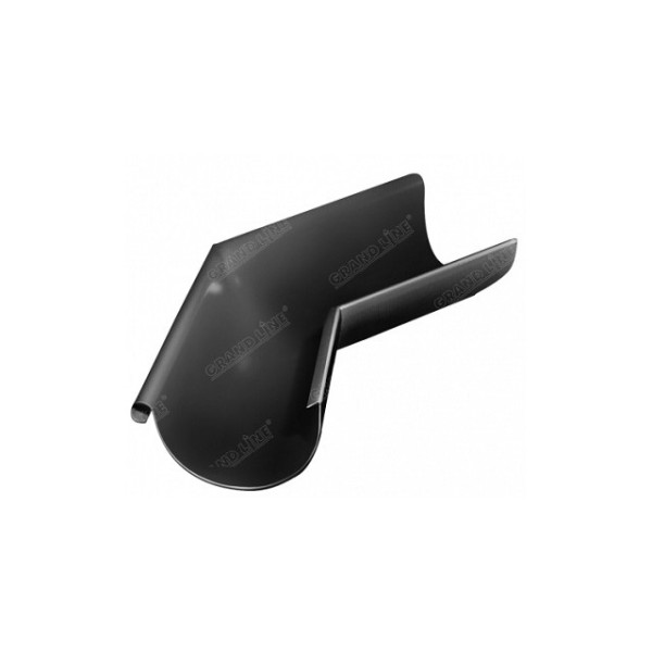 Водосток Grand Line 125x90 – Угол наружный 135° RAL 9005 купить в Учалах