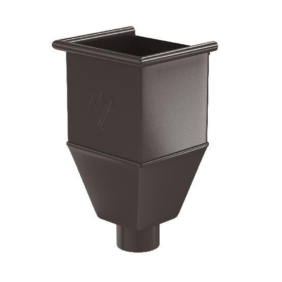 Водосток Aquasistem, система 125x90 - Воронка_водосборная удлиненая RR 32 Тёмно-Коричневый купить в Учалах