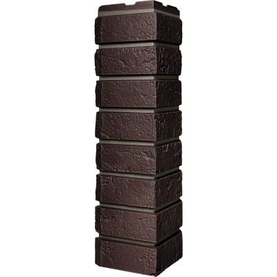 Угол наружный ДАЧНЫЙ Серия Баварский кирпич Темно коричневый