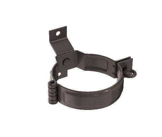 Водосток Aquasistem, система 125x90 - Декоративный хомут трубы под дерево с комплектом крепления RR 32 Тёмно-Коричнневый купить в Учалах