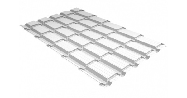 Металлочерепица GL квадро профи 0,45 PE RAL 9003 сигнальный белый купить в Учалах