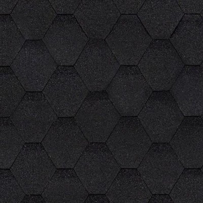 Гибкая черепица Shinglas, коллекция Оптима – Чёрный