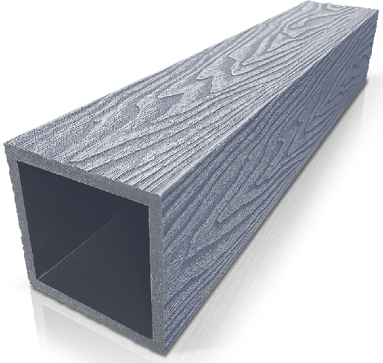 Столб ДПК 3D GardenParkett фактура дерева Серый купить в Учалах