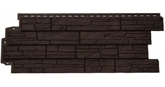 Фасадная панель Grand Line Сланец Шоколадный (коричневый) купить в Учалах