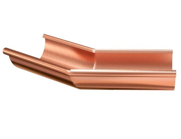 Водосток Aquasistem, система 150/100 - Угол желоба наружный медный 135° купить в Учалах