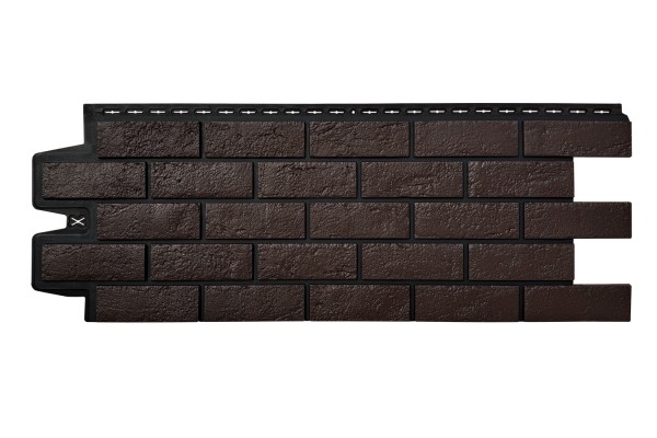ФП Grand Line состаренный кирпич премиум Шоколадный (шов RAL 9005) купить в Учалах