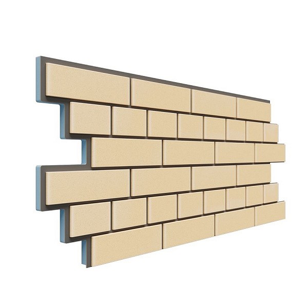 Фасадная термопанель Доломит кирпич 20мм Светло-жёлтый купить в Учалах