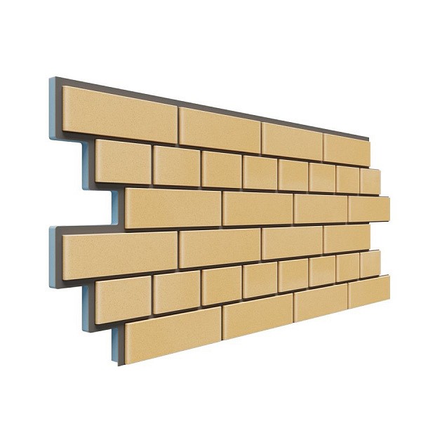 Фасадная термопанель Доломит кирпич 20мм Жёлтый купить в Учалах