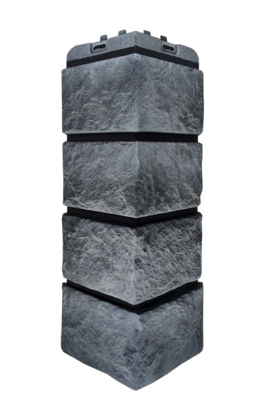 Угол наружный Grand Line Колотый Камень Антрацит, Шов чёрный купить в Учалах