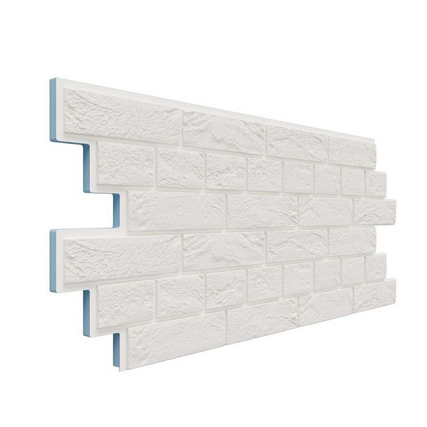 Фасадная термопанель Доломит Венецианский кирпич 20 мм Белоснежный купить в Учалах